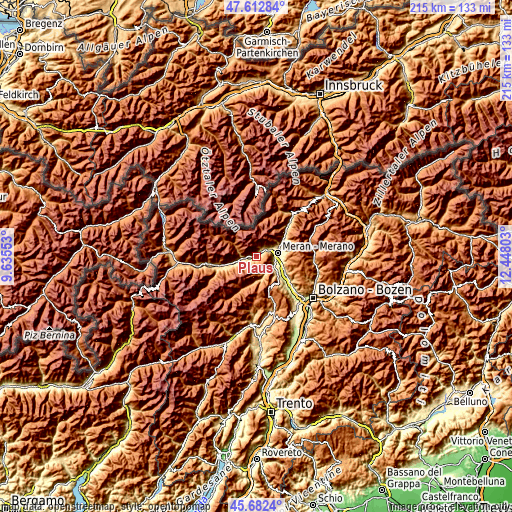 Topographic map of Plaus