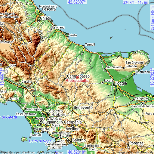 Topographic map of Pietracatella