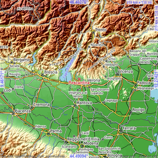 Topographic map of Pescantina