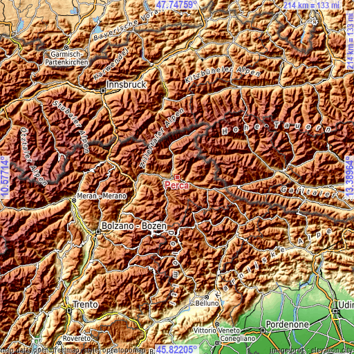 Topographic map of Perca