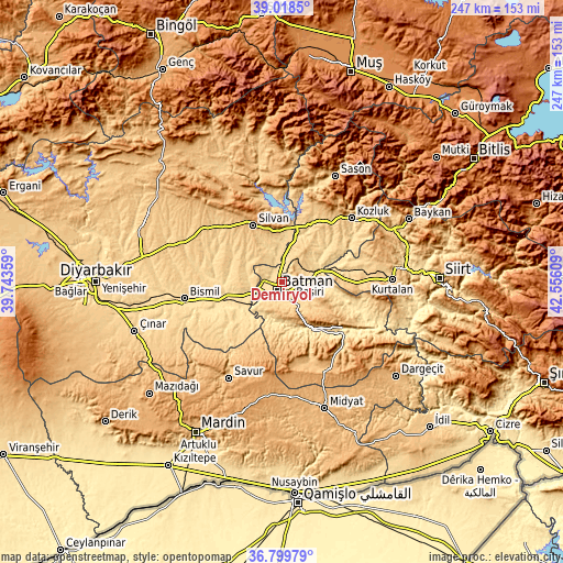 Topographic map of Demiryol