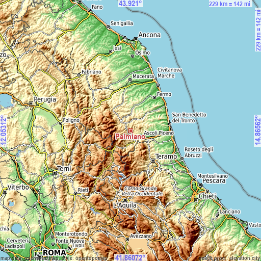 Topographic map of Palmiano