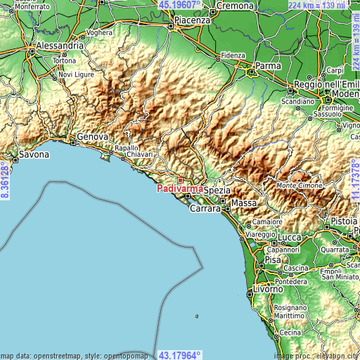 Topographic map of Padivarma