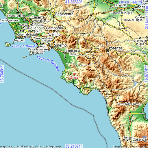 Topographic map of Orria