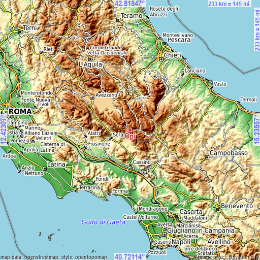 Topographic map of Opi