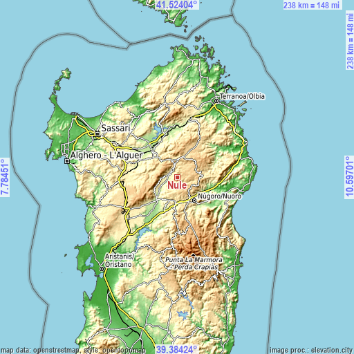 Topographic map of Nule