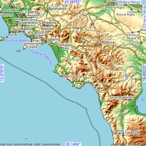 Topographic map of Novi Velia