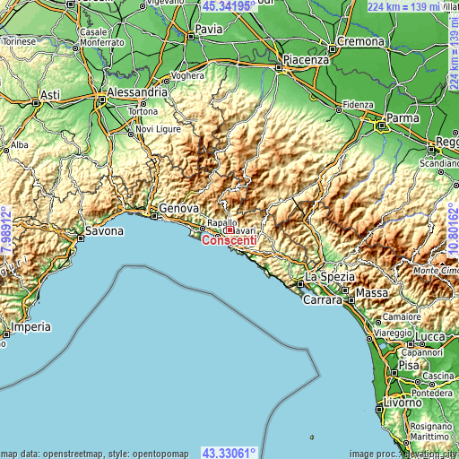 Topographic map of Conscenti