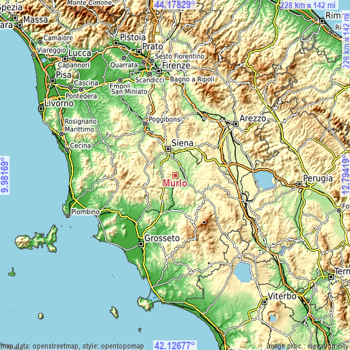 Topographic map of Murlo