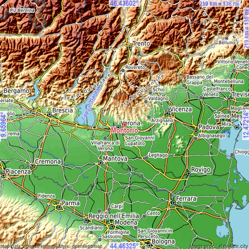 Topographic map of Montorio