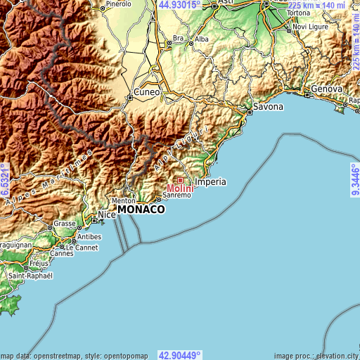 Topographic map of Molini