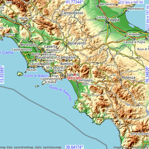 Topographic map of Mercato