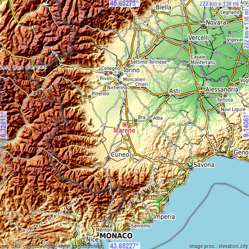 Topographic map of Marene