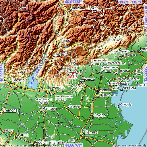 Topographic map of Malo