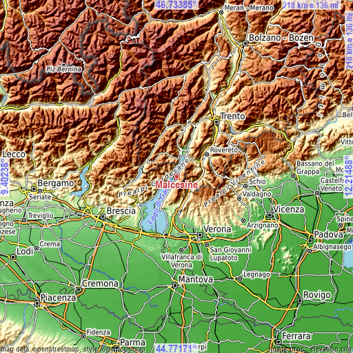 Topographic map of Malcesine