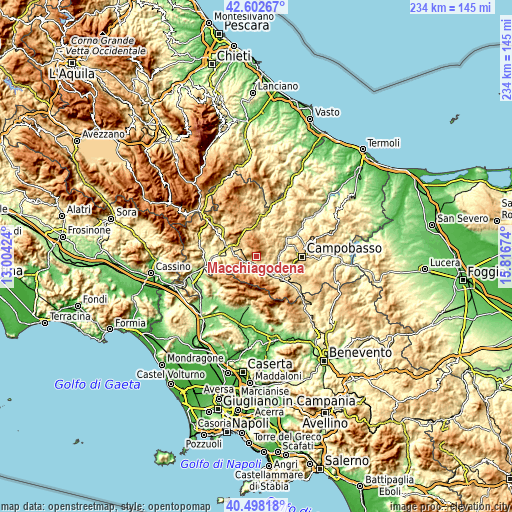 Topographic map of Macchiagodena