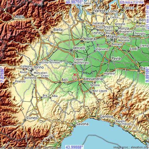 Topographic map of Lu