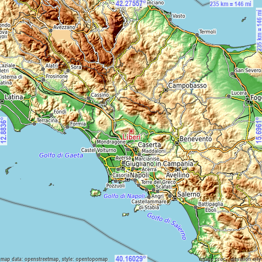 Topographic map of Liberi