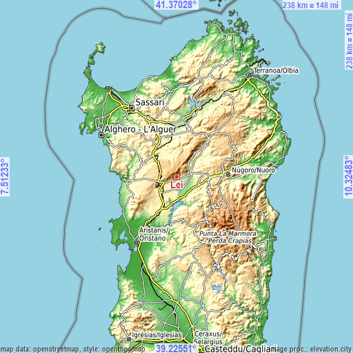 Topographic map of Lei