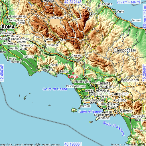 Topographic map of Lauro