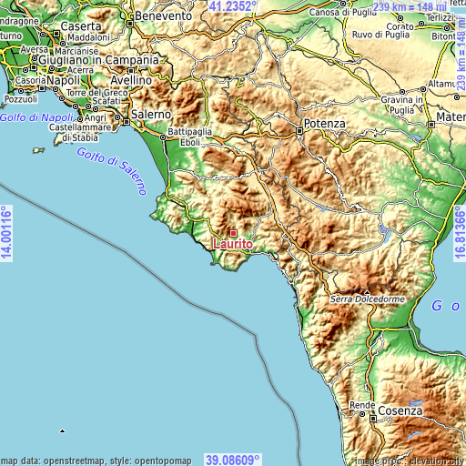 Topographic map of Laurito