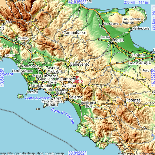 Topographic map of Lapio