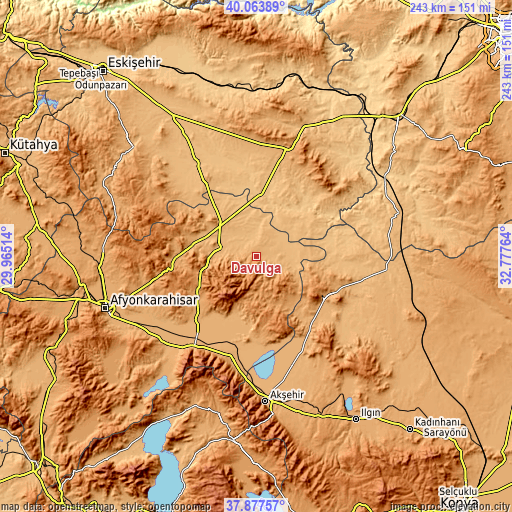 Topographic map of Davulga