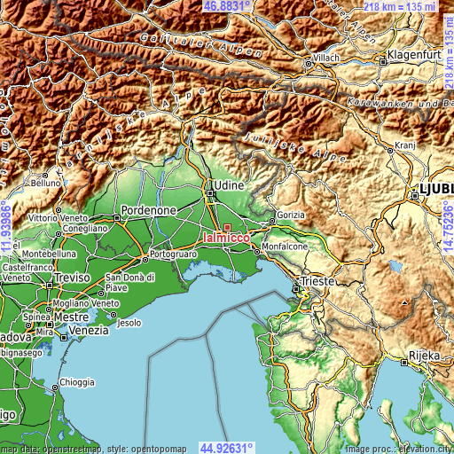 Topographic map of Ialmicco