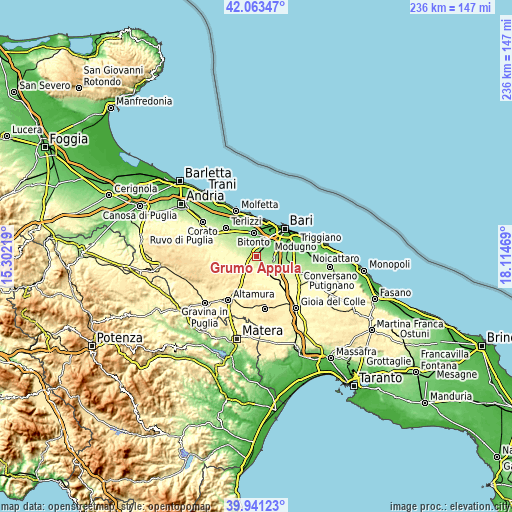 Topographic map of Grumo Appula