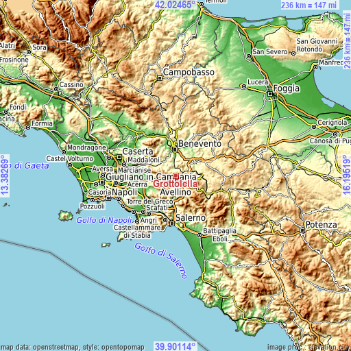 Topographic map of Grottolella