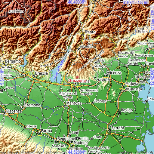 Topographic map of Grezzana