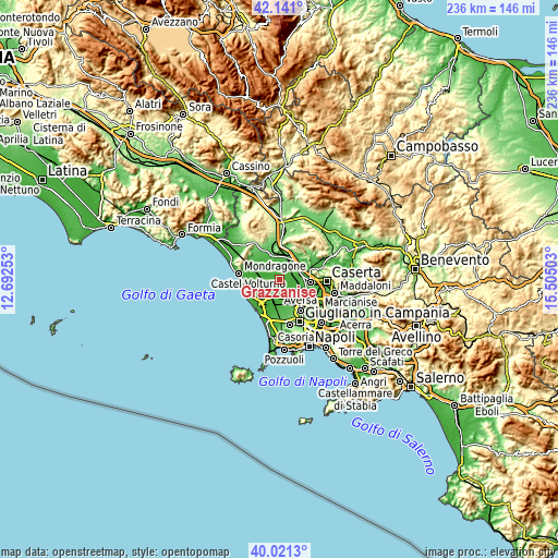 Topographic map of Grazzanise