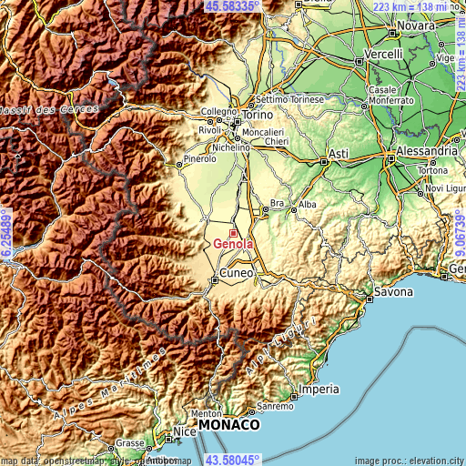 Topographic map of Genola