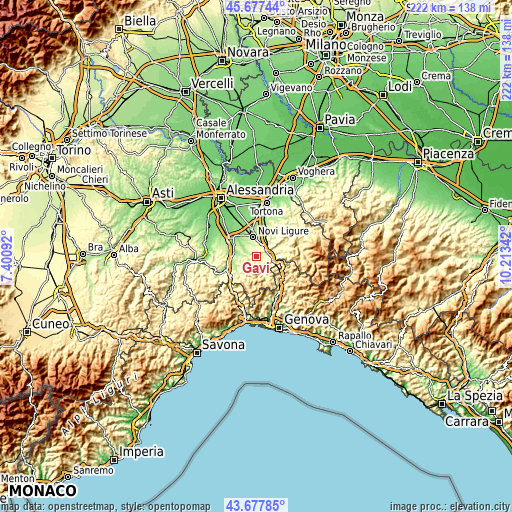 Topographic map of Gavi