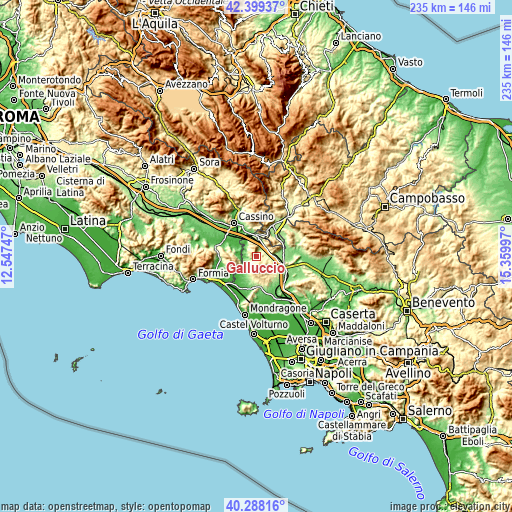 Topographic map of Galluccio