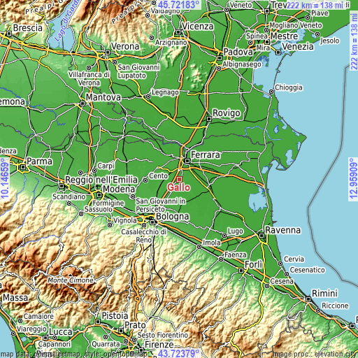 Topographic map of Gallo