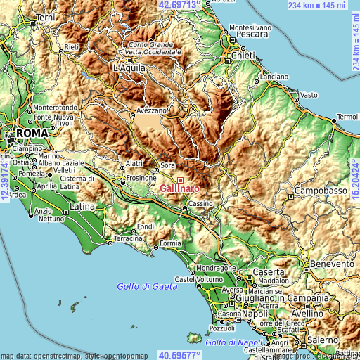 Topographic map of Gallinaro