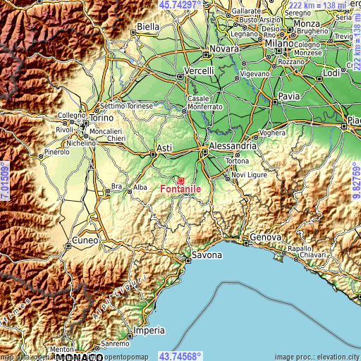 Topographic map of Fontanile