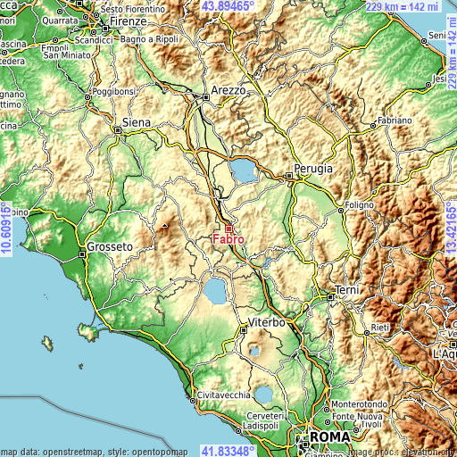 Topographic map of Fabro