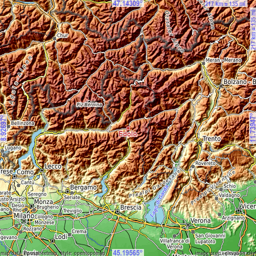 Topographic map of Edolo