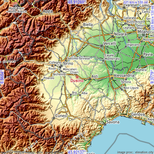 Topographic map of Dusino