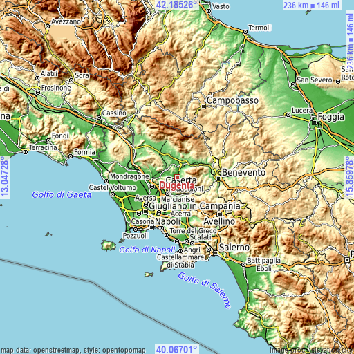 Topographic map of Dugenta