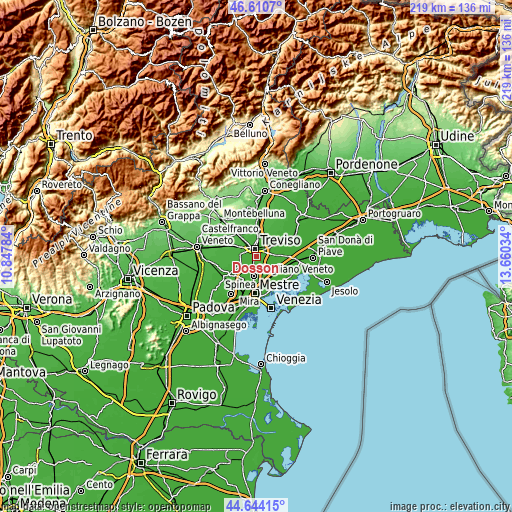 Topographic map of Dosson