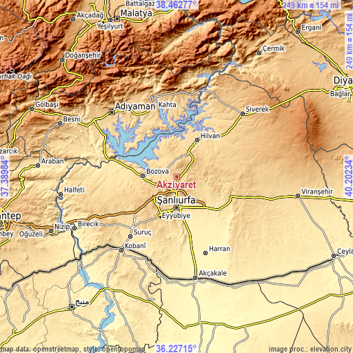 Topographic map of Akziyaret