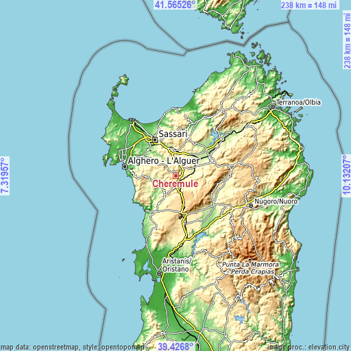 Topographic map of Cheremule