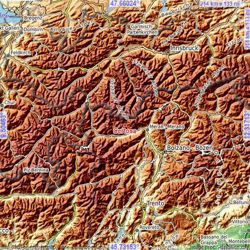 Topographic map of Certosa