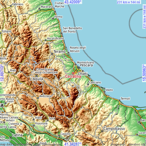 Topographic map of Cerratina