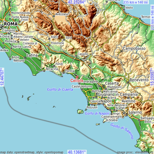 Topographic map of Cellole