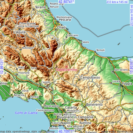 Topographic map of Castelverrino