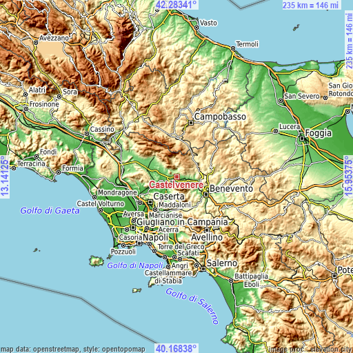 Topographic map of Castelvenere